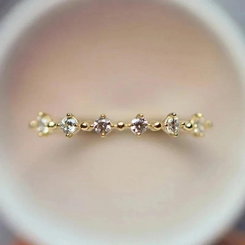 CAOSHI Sweet Lady Small Zirconia Finger Ring for Daily Life Thin Gold Color Jewelry Graceful Accessories for Girls Wedding Band 10
CAOSHI Sweet Lady Small Zirconia Finger Ring for Daily Life Thin Gold Color Jewelry Graceful Accessories for Girls Wedding Band 10