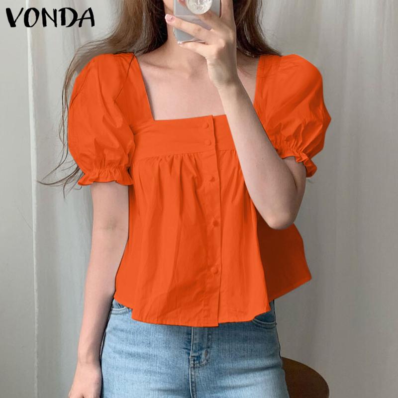 VONDA женская летняя плиссированная однотонная свободная блузка с короткими рукавами и пуговицами с лацканами
VONDA женская летняя плиссированная однотонная свободная блузка с короткими рукавами и пуговицами с лацканами