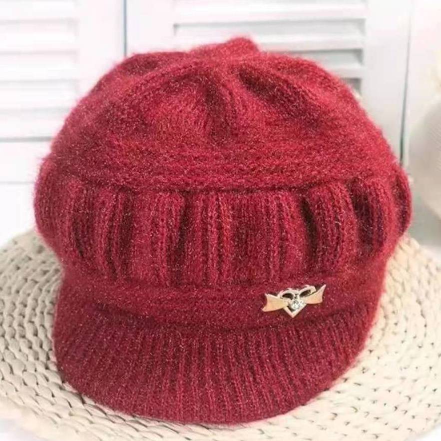 Новый стиль женской зимней шерстяной вязаной шапки с флисом и уплотнением, шапка для мамы, зимняя шапка one size красный
Новый стиль женской зимней шерстяной вязаной шапки с флисом и уплотнением, шапка для мамы, зимняя шапка one size красный