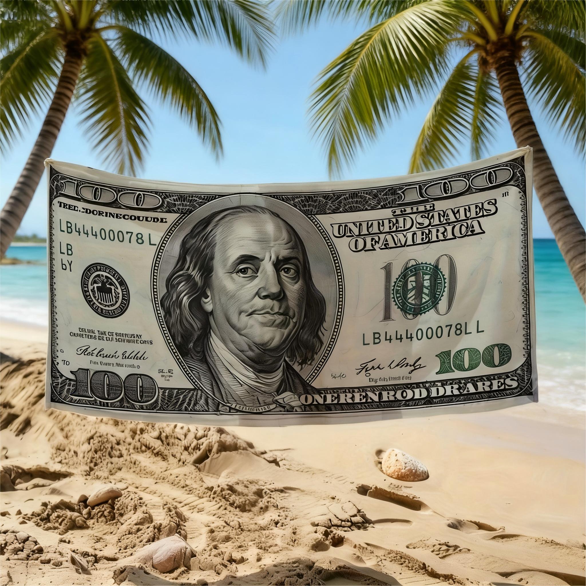 Funny Dollar Bill Print Beach Towel Novelty Money Themed Bath Towel for Adults Pool Swimming Travel W30*H60(CM)
Funny Dollar Bill Print Beach Towel Novelty Money Themed Bath Towel for Adults Pool Swimming Travel W30*H60(CM)
