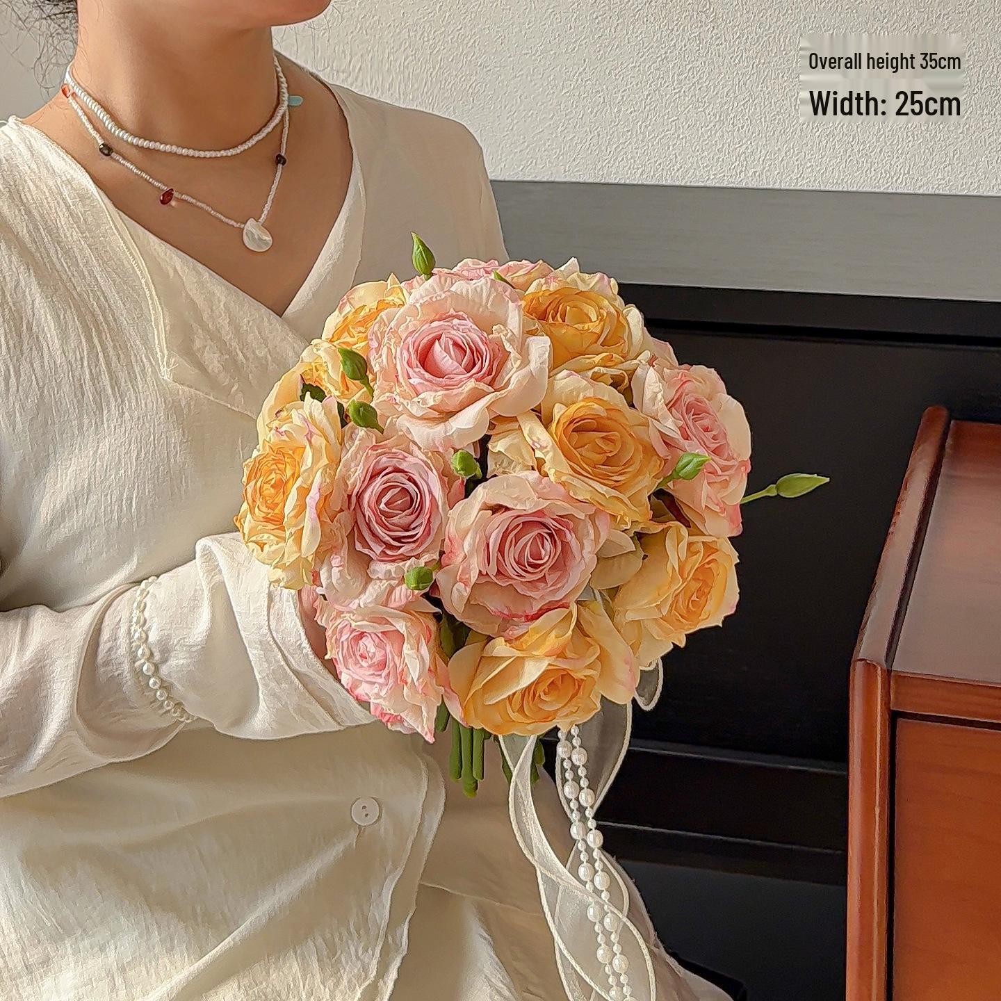 Morandi Bridal Bouquet: Artificial Rose Photography Props & Floral Art Decor
Morandi Bridal Bouquet: Artificial Rose Photography Props & Floral Art Decor