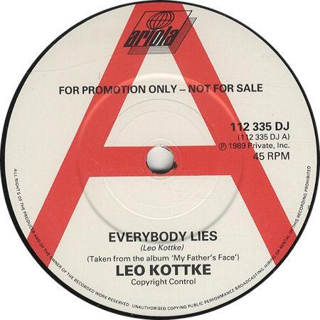 7inch Record LEO KOTTKE Everybody Lies 112335DJPROMO Ariola 1989 UK Rock Used
7inch Record LEO KOTTKE Everybody Lies 112335DJPROMO Ariola 1989 UK Rock Used