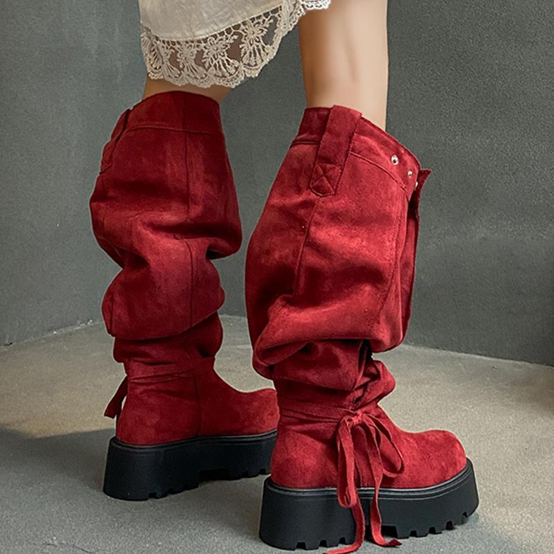 Long Women Boots Flats Platform Designer Suede Shoes for Woman Winter High Boots Fashion Trend Goth Motorcycle Boots Femme 38
Long Women Boots Flats Platform Designer Suede Shoes for Woman Winter High Boots Fashion Trend Goth Motorcycle Boots Femme 38