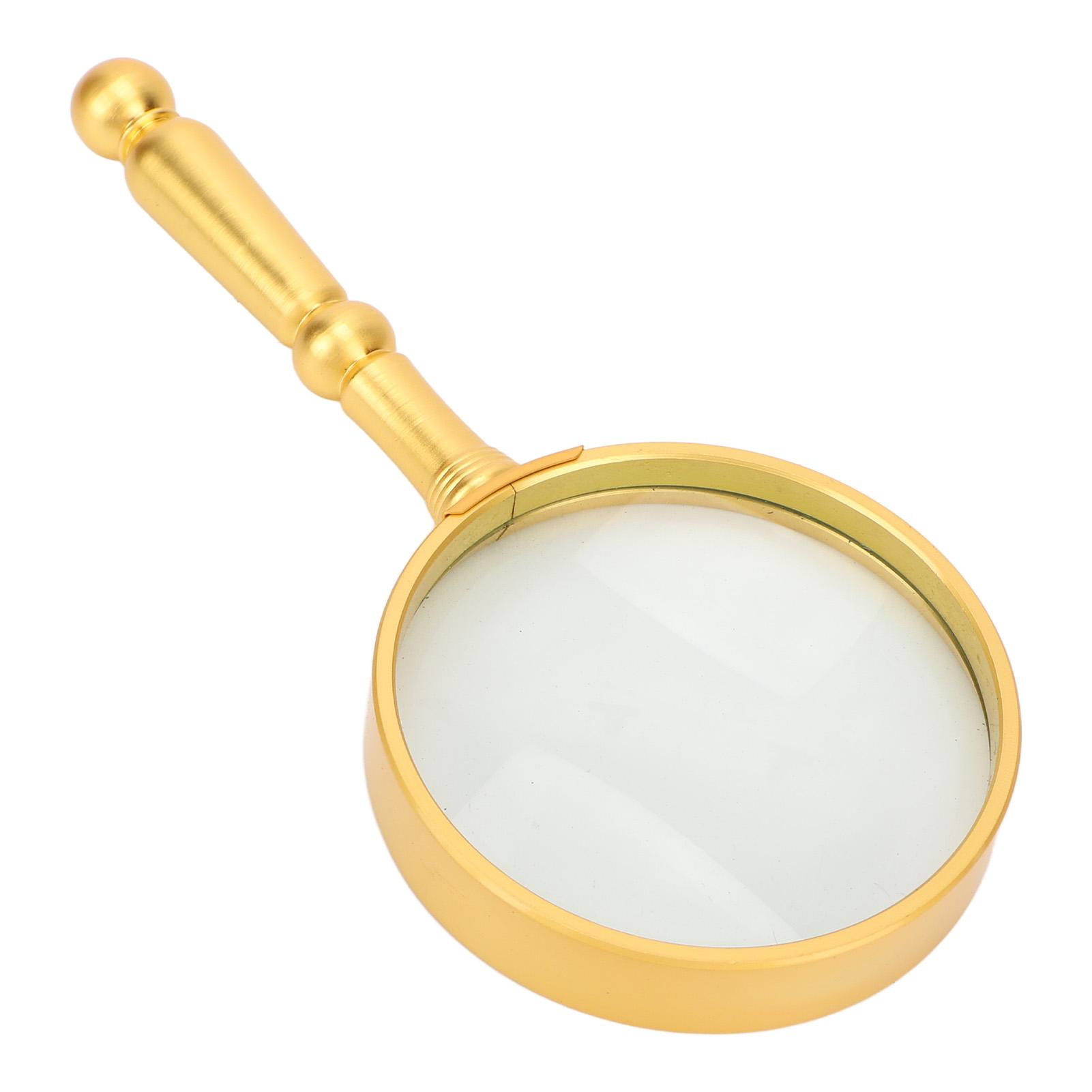 Magnifying Glass Classic Gold Ergonomic Handheld 6x Optical Full Metal 75mm Reading Magnifying Glass for Elder
Magnifying Glass Classic Gold Ergonomic Handheld 6x Optical Full Metal 75mm Reading Magnifying Glass for Elder