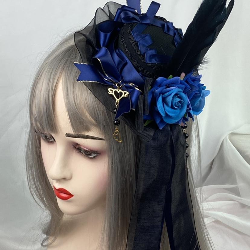 Women Lolita Prom Top Hat Lolita Dark Goth Hair Accessories Fascinator Hats Burgundy Rose Hair Clip Fedora Hat тёмно-синий
Women Lolita Prom Top Hat Lolita Dark Goth Hair Accessories Fascinator Hats Burgundy Rose Hair Clip Fedora Hat тёмно-синий