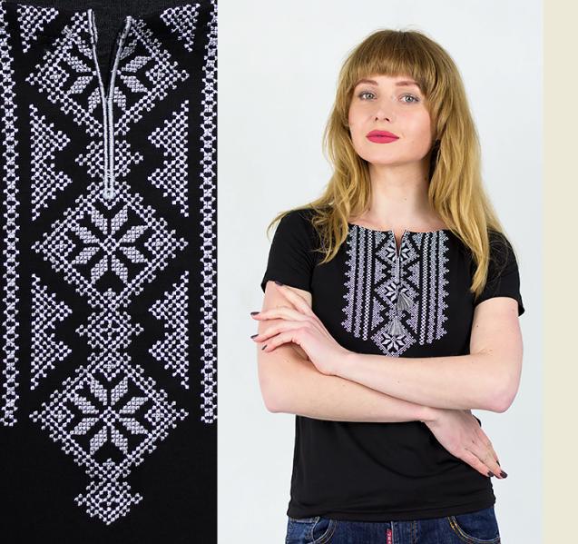 Етно футболка з вишитим орнаментом жіноча. XXL сірий колір
Етно футболка з вишитим орнаментом жіноча. XXL сірий колір