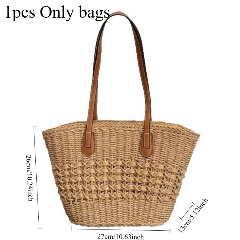 1pcs Hollow Woven Women s Shoulder Bag Commuter Handbag Beach Vacation Handbag Reusable Shopping Grocery Bag коричневий
1pcs Hollow Woven Women s Shoulder Bag Commuter Handbag Beach Vacation Handbag Reusable Shopping Grocery Bag коричневий