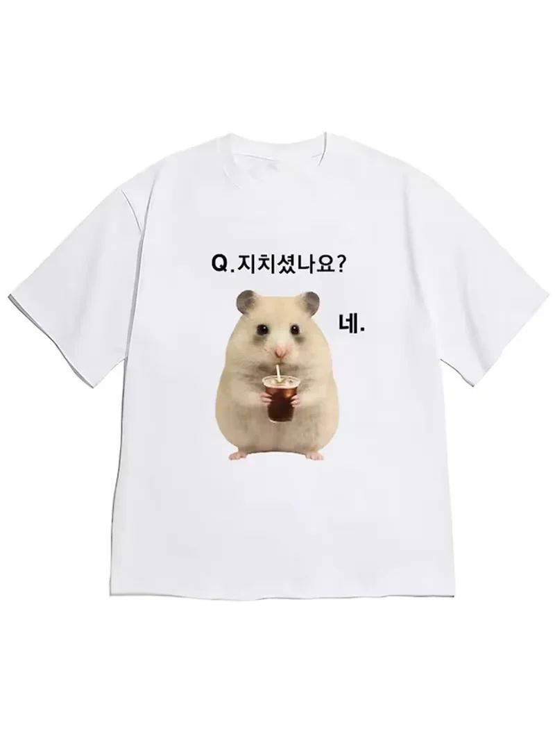 Y2k Tops Cute and Lively Style Colorful Text Bubbles Heart Star Print ShortSleeved TShirt with Decorated Hamster Image Unisex XL
Y2k Tops Cute and Lively Style Colorful Text Bubbles Heart Star Print ShortSleeved TShirt with Decorated Hamster Image Unisex XL