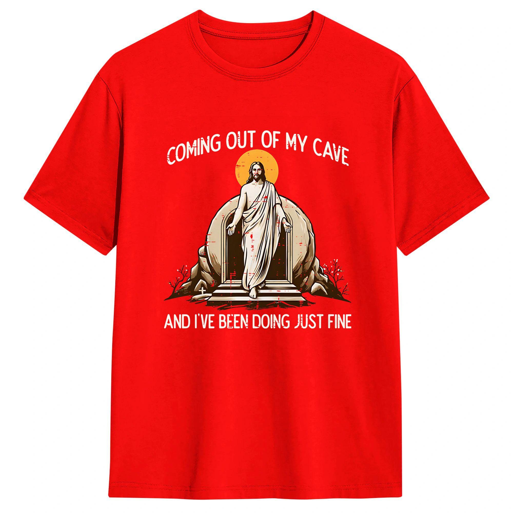 Streetwear TShirt Coming Out of My Cave the Jesus Resurrection Easter Cotton TShirts Tee Shirt Summer Aesthetic Short Sleeve S
Streetwear TShirt Coming Out of My Cave the Jesus Resurrection Easter Cotton TShirts Tee Shirt Summer Aesthetic Short Sleeve S