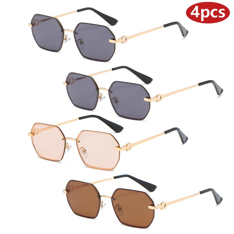 4pcs Metal Polygon High Quality Sunglasses Women Irregular Brand Design Goggles Frameless Square Shades Eyeglasses Unisex
4pcs Metal Polygon High Quality Sunglasses Women Irregular Brand Design Goggles Frameless Square Shades Eyeglasses Unisex