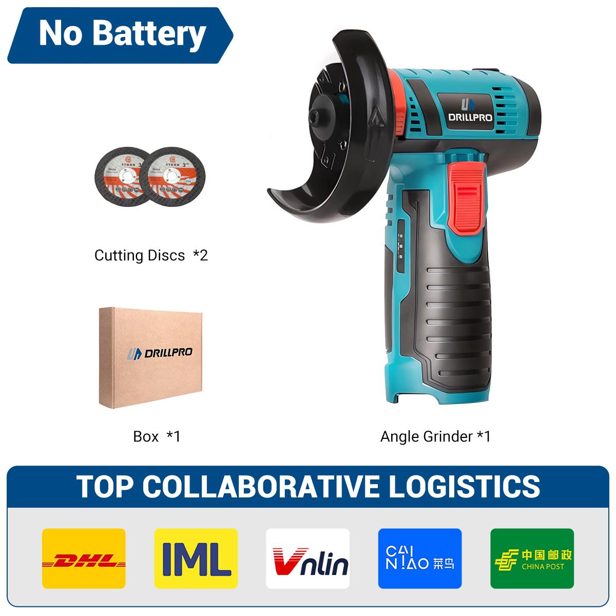 DrillPro 75mm Angle Grinder Household Rechargeable Polishing Cutting Machine Electric Grinder with Polisher Saw Blade Power Tool EU
DrillPro 75mm Angle Grinder Household Rechargeable Polishing Cutting Machine Electric Grinder with Polisher Saw Blade Power Tool EU