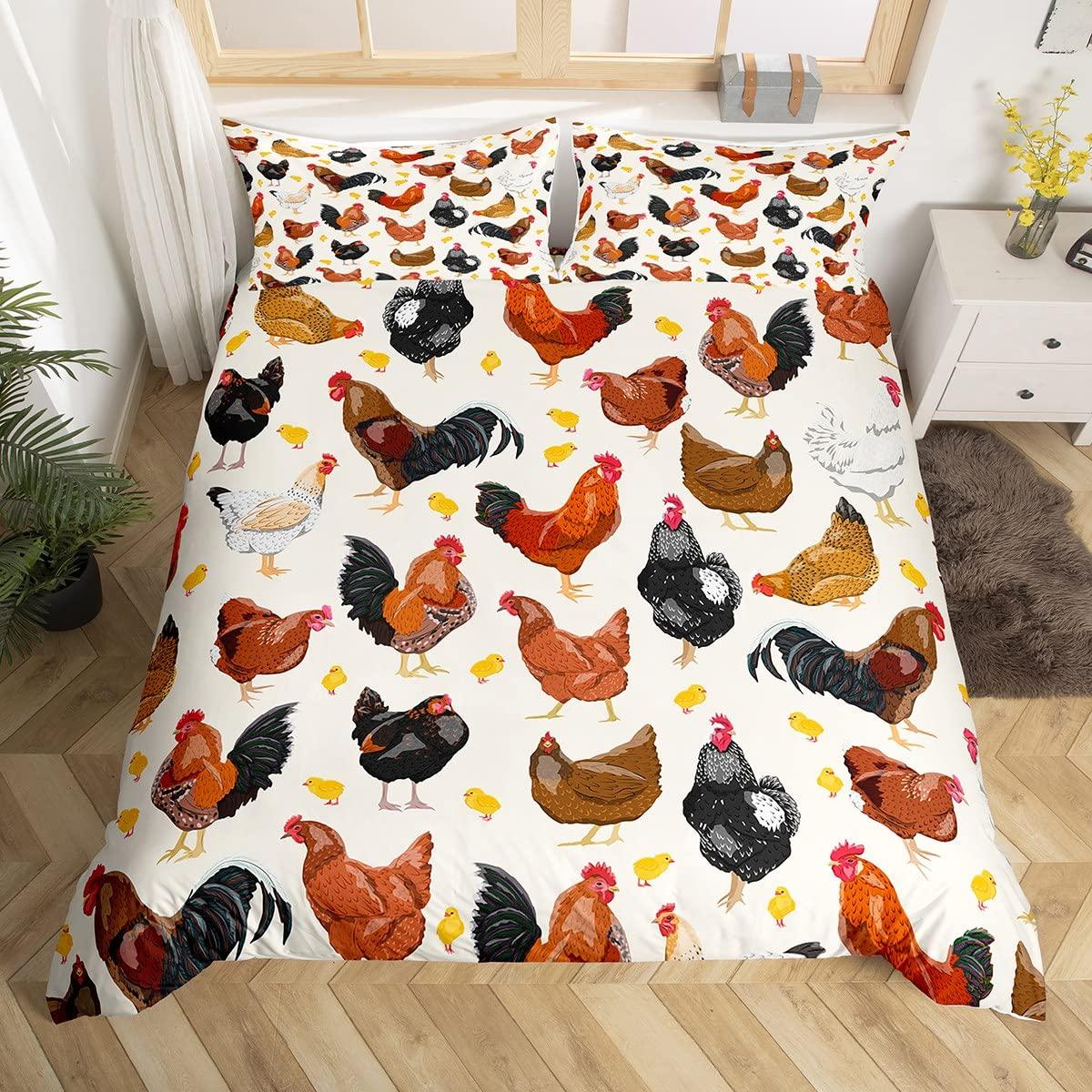 Farmhouse Chicken Soft Duvet Cover Set Sunflowers Animal Beding Set Modern Rom Gift Retro Board Black White Plaid Warm Comforter Cover 120*200cm Single
Farmhouse Chicken Soft Duvet Cover Set Sunflowers Animal Beding Set Modern Rom Gift Retro Board Black White Plaid Warm Comforter Cover 120*200cm Single