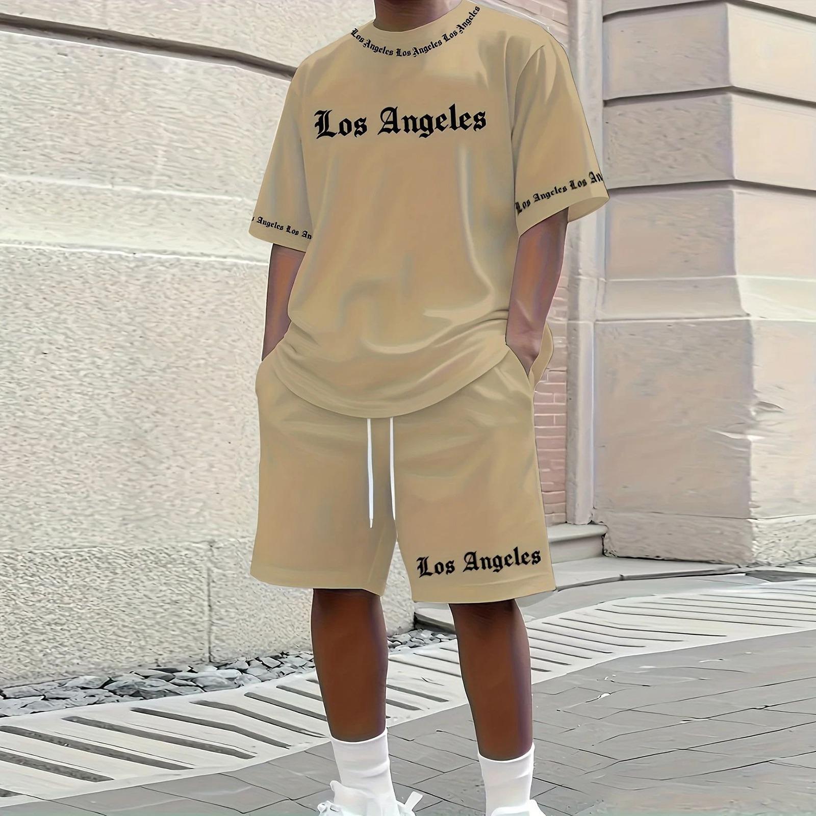 Men’s Two Piece Set Short Sleeve Crewneck T Shirt and Drawstring Shorts Letter Print Casual Outfit M
Men’s Two Piece Set Short Sleeve Crewneck T Shirt and Drawstring Shorts Letter Print Casual Outfit M