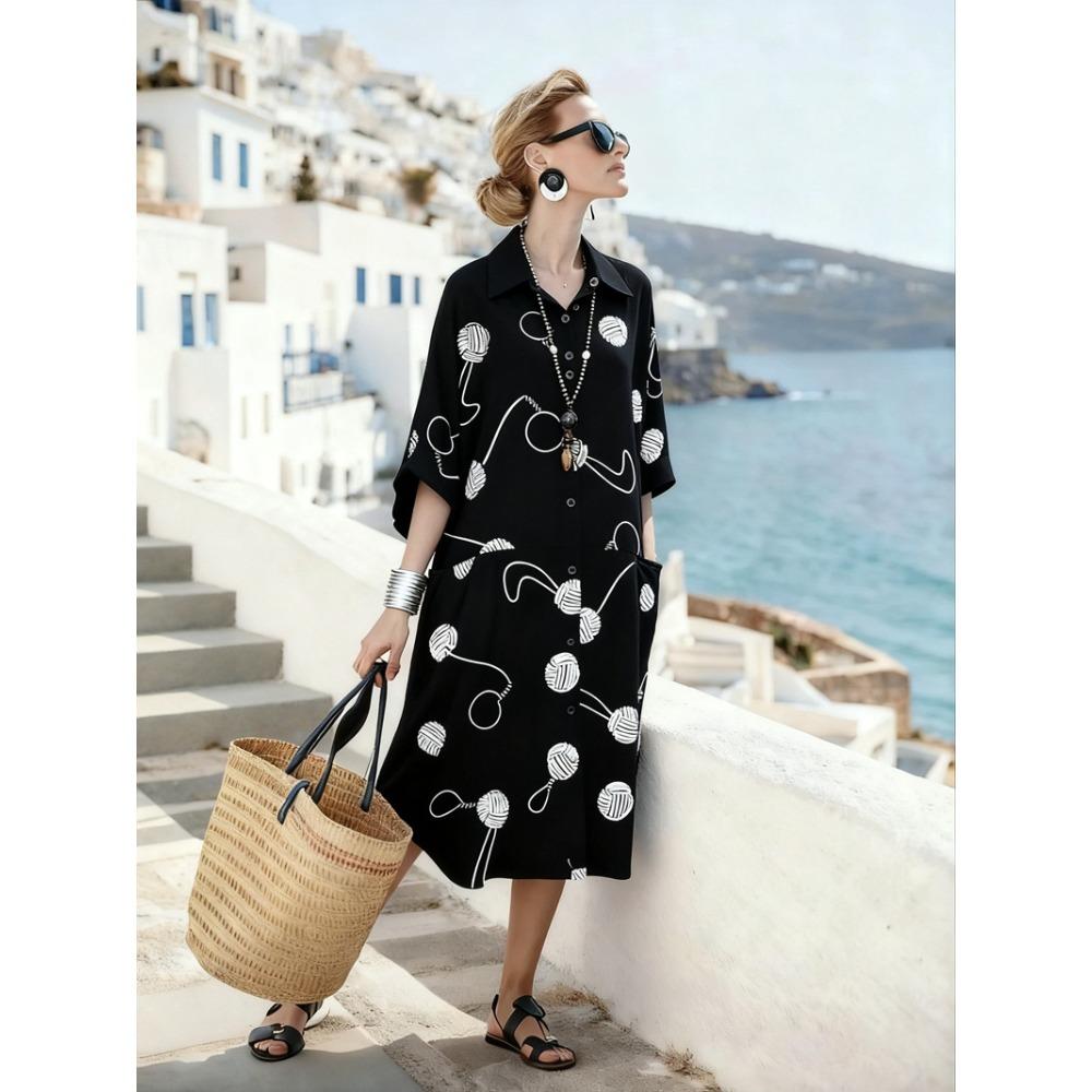 New Style Oversized Double-pocket Blouse Dress for Women, Loose-fitting Skirt 3XL чорний
New Style Oversized Double-pocket Blouse Dress for Women, Loose-fitting Skirt 3XL чорний