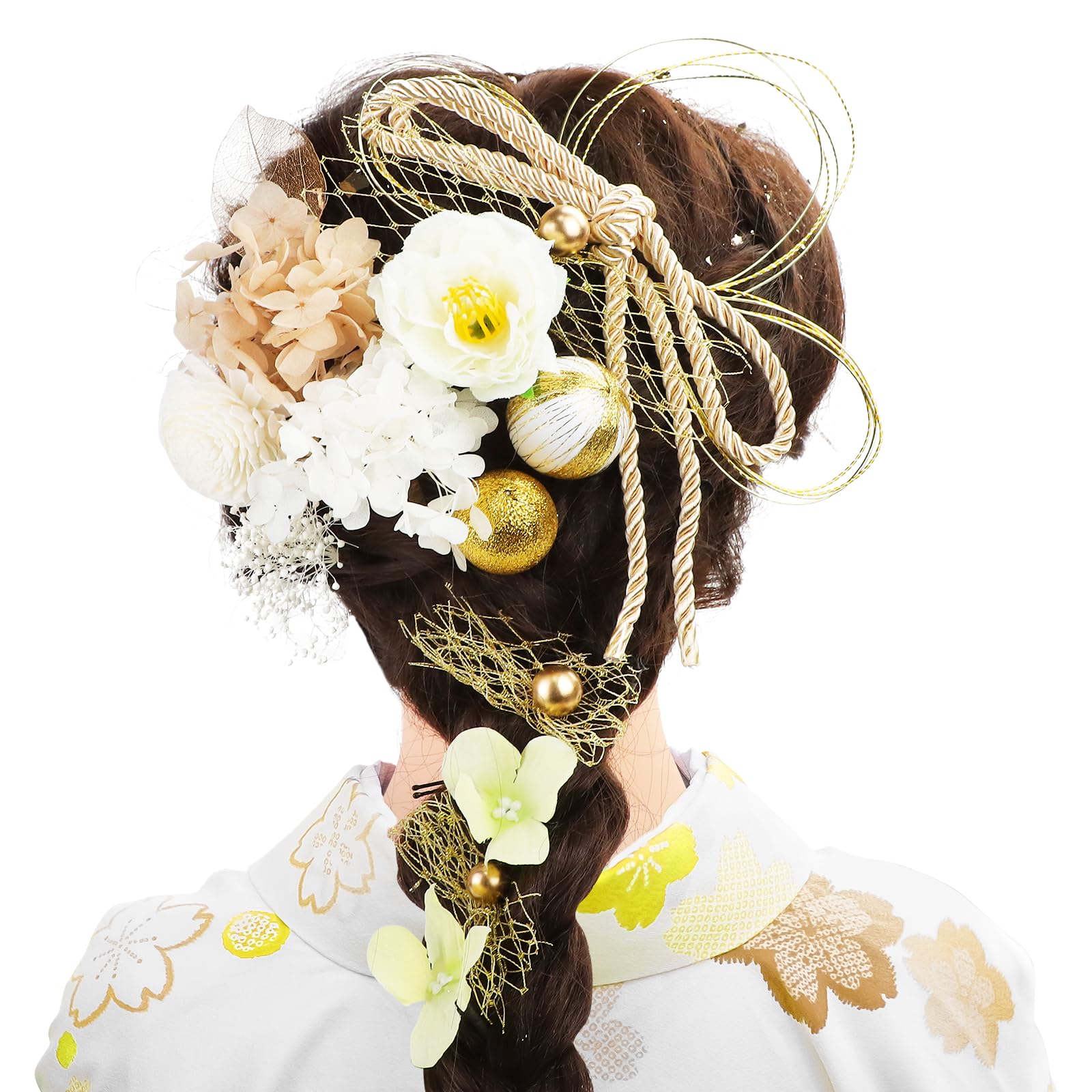 SENJWARM Bud Flower Hair Hair Dried Mizuhiki and Gold Leaf Hair Coming of Age Graduation Gold Japanese Wedding Ornament, Yukata, Ornament, Flower, хакі
SENJWARM Bud Flower Hair Hair Dried Mizuhiki and Gold Leaf Hair Coming of Age Graduation Gold Japanese Wedding Ornament, Yukata, Ornament, Flower, хакі