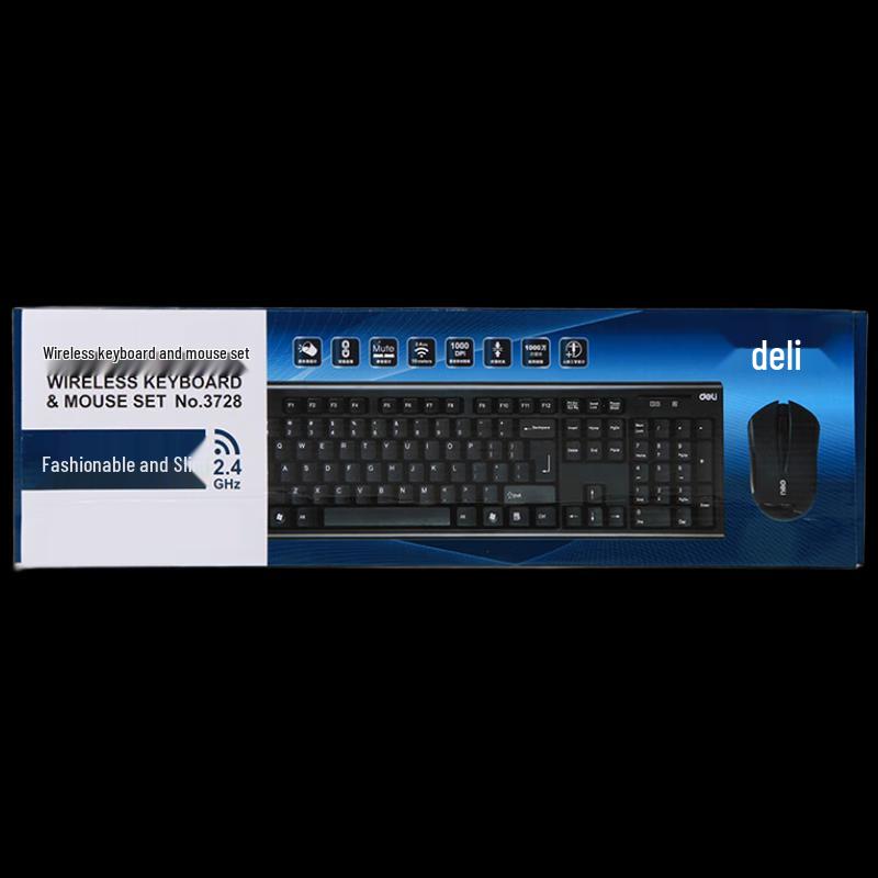 Deli 3728 Wireless Keyboard and Mouse Combo
Deli 3728 Wireless Keyboard and Mouse Combo