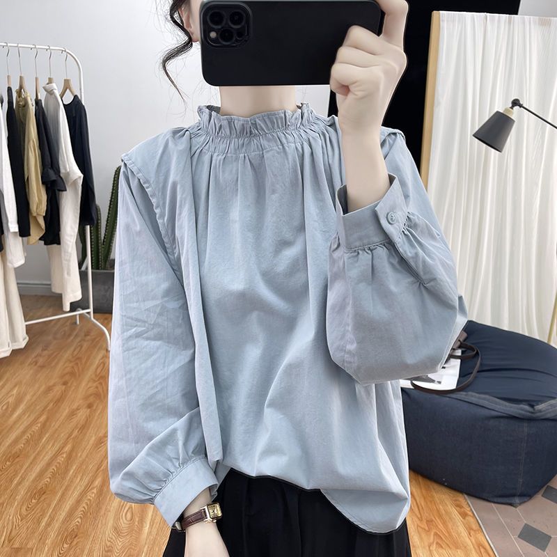 Long Sleeve Women s Shirt Casual Fashion Batwing Sleeve Design Simple Collar New Style Autumn Korean Version Loose Cotton Top 3XL сіро блакитний колір
Long Sleeve Women s Shirt Casual Fashion Batwing Sleeve Design Simple Collar New Style Autumn Korean Version Loose Cotton Top 3XL сіро блакитний колір