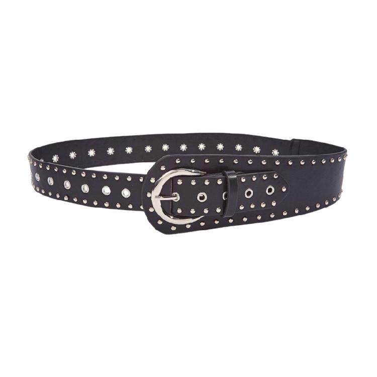 Stylish Punk Studded PU Leather Belt for Jeans and Pants Women s Girdle Adjustable Waistband Street Dance Sash Black 1
Stylish Punk Studded PU Leather Belt for Jeans and Pants Women s Girdle Adjustable Waistband Street Dance Sash Black 1