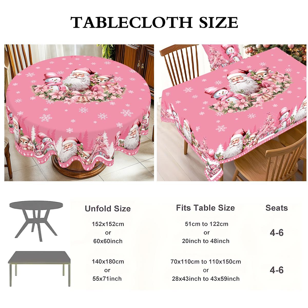 Pink Merry Christmas Santa Claus Tablecloth Winter Xmas Wedding Party Deocr Dining Room Table Decor Navidad Decorations 2025 Round 150cm
Pink Merry Christmas Santa Claus Tablecloth Winter Xmas Wedding Party Deocr Dining Room Table Decor Navidad Decorations 2025 Round 150cm