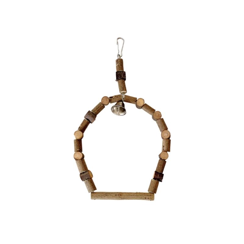 Handcrafts Wooden Bird Swing Perch Stand with Bells Cage Hanging Climbing Toy For Cockatiels Lovebirds Parrots Engagement
Handcrafts Wooden Bird Swing Perch Stand with Bells Cage Hanging Climbing Toy For Cockatiels Lovebirds Parrots Engagement