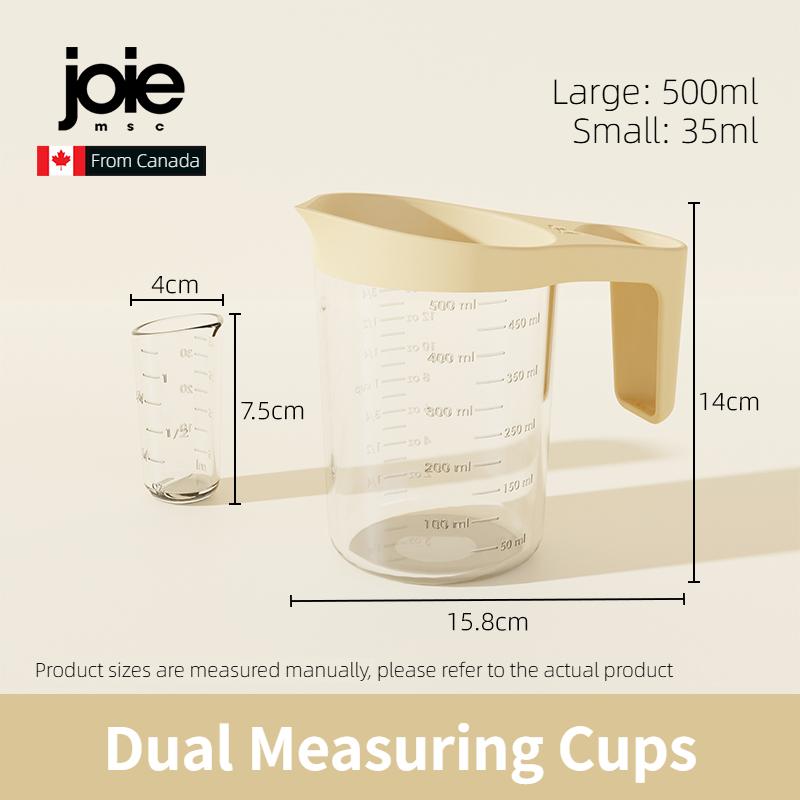 joie Dual Measuring Cups 500ml/35ml Food Grade Plastic Measuring Cup with Scale Large Capacity Baking Kitchen for Baking Cooking
joie Dual Measuring Cups 500ml/35ml Food Grade Plastic Measuring Cup with Scale Large Capacity Baking Kitchen for Baking Cooking
