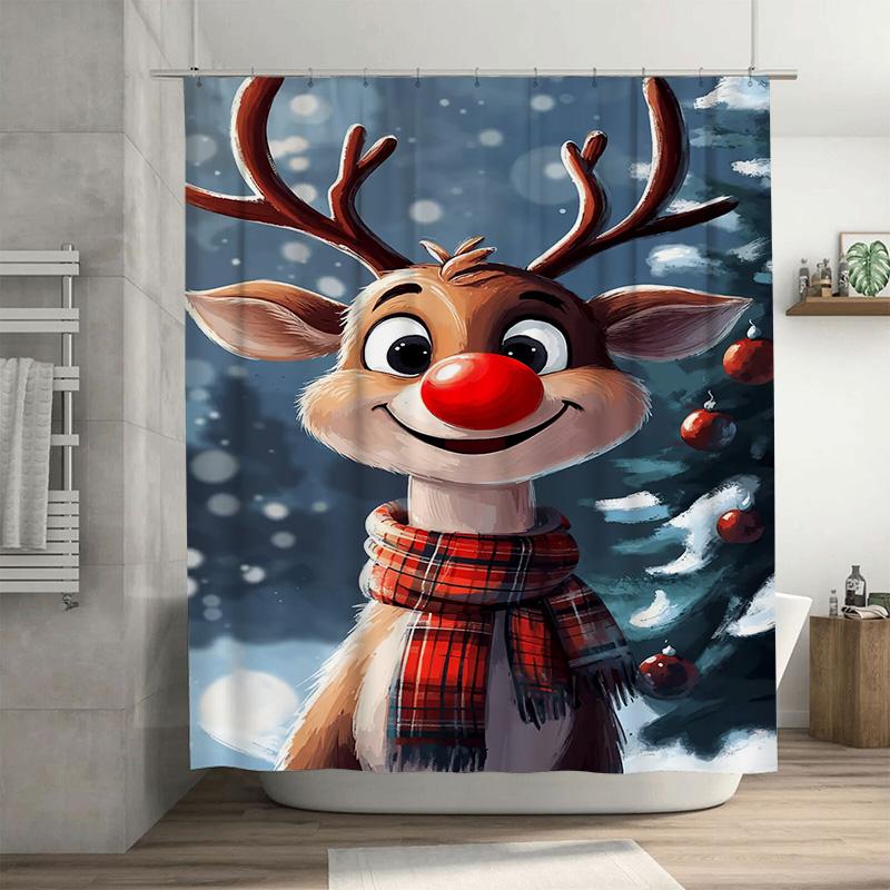 Tuniu Adorable Reindeer Christmas Shower Curtain Festive Forest Animal Holiday Bathroom Decor Cute Woodland Deer Print Waterproo W60H190(CM)-1 Pcs
Tuniu Adorable Reindeer Christmas Shower Curtain Festive Forest Animal Holiday Bathroom Decor Cute Woodland Deer Print Waterproo W60H190(CM)-1 Pcs