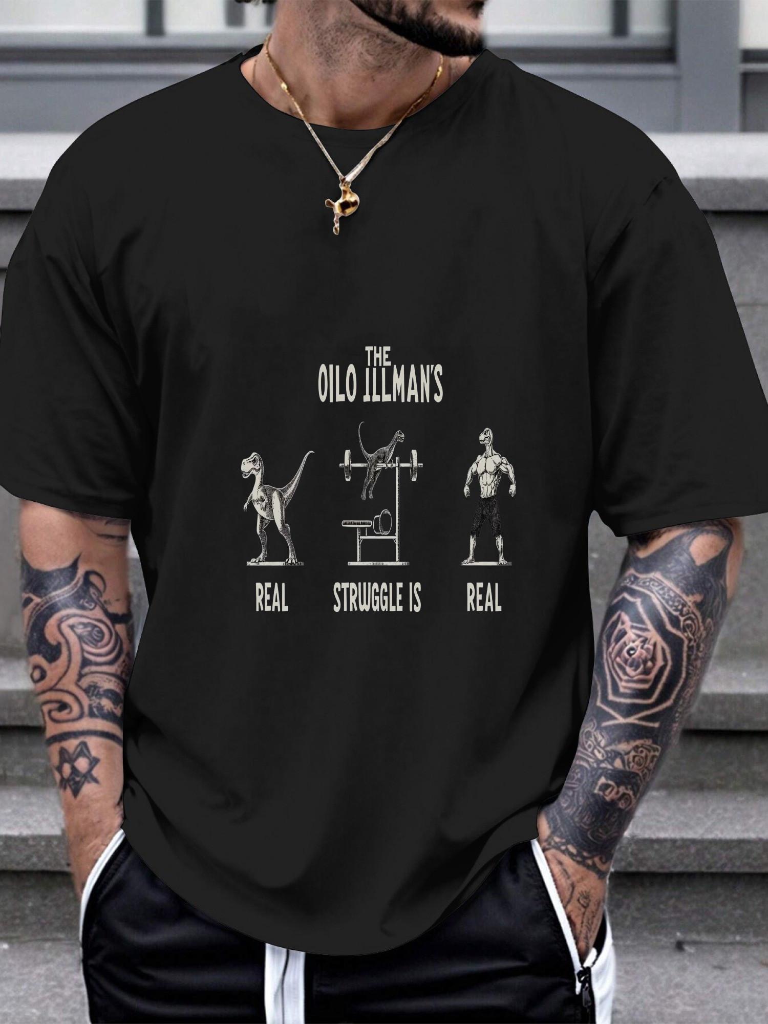 1pc dinosaur weightlifting bench press pull-ups black white T-shirt S
1pc dinosaur weightlifting bench press pull-ups black white T-shirt S