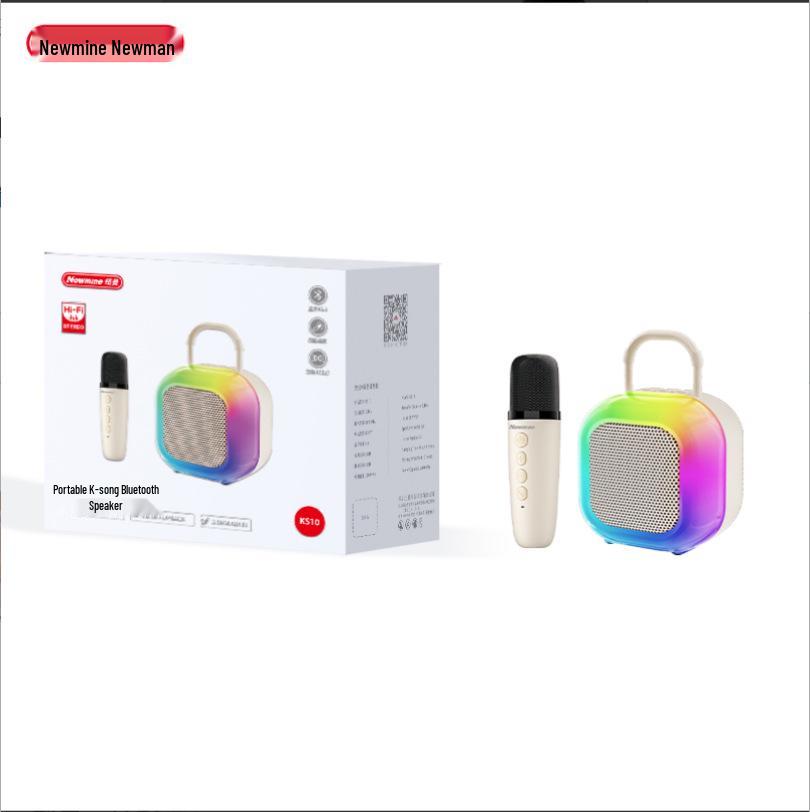 Newman KS10 Bluetooth Outdoor Portable Speaker with Microphone for KTV and Home Singing Portable K-song Bluetooth Speaker слонова кістка/білий
Newman KS10 Bluetooth Outdoor Portable Speaker with Microphone for KTV and Home Singing Portable K-song Bluetooth Speaker слонова кістка/білий