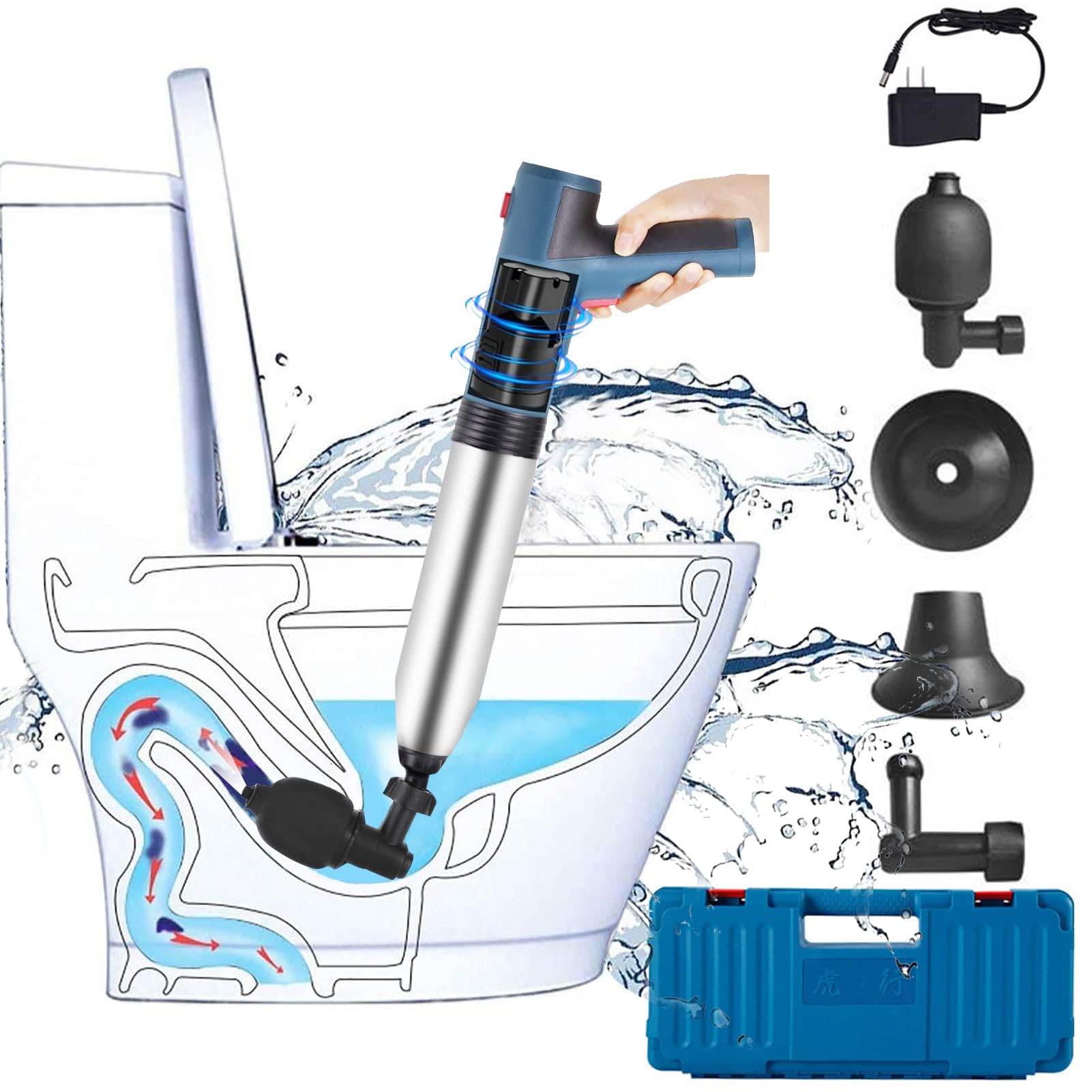 2024 Улучшенный электрический туалет для удаления засоров в трубах, самый прочный вакуумный набор из 6 труб типа Turtle для домашнего и коммерческого использования, ящик для инструментов, японский синий
2024 Улучшенный электрический туалет для удаления засоров в трубах, самый прочный вакуумный набор из 6 труб типа Turtle для домашнего и коммерческого использования, ящик для инструментов, японский синий