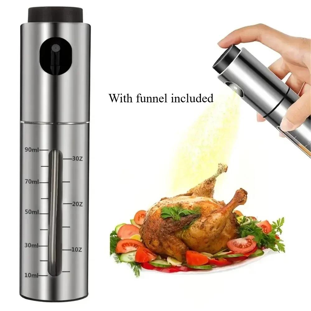 100ML Stainless Steel Oil Bottle Dispenser Barbecue Oil Bottle Squeeze Bottle Seasoning Bottle with Scale for Cooking BBQ Baking
100ML Stainless Steel Oil Bottle Dispenser Barbecue Oil Bottle Squeeze Bottle Seasoning Bottle with Scale for Cooking BBQ Baking