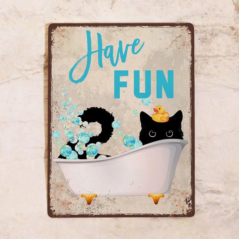 Metal Sign Wall Decor Cat Bathroom Fun 20x30 cm Moisture Resistant Metal Plate 30
Metal Sign Wall Decor Cat Bathroom Fun 20x30 cm Moisture Resistant Metal Plate 30