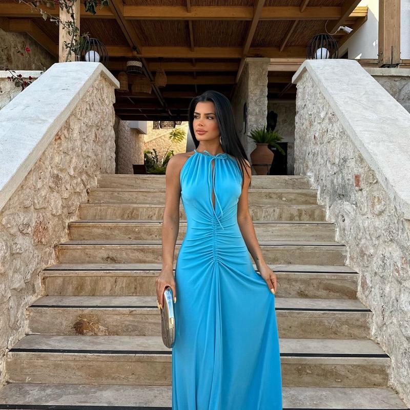 Сексуальное плиссированное облегающее длинное темпераментное платье Private S синий
Сексуальное плиссированное облегающее длинное темпераментное платье Private S синий