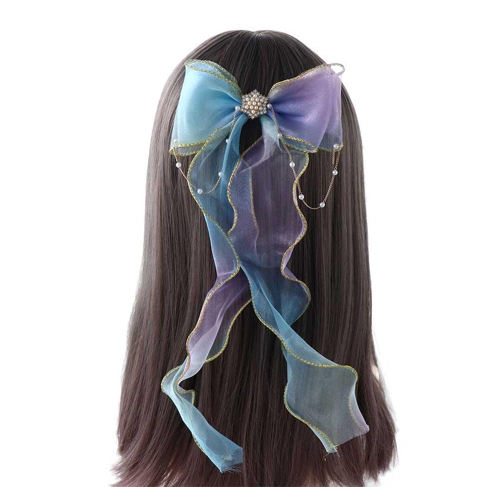 Princess Satin Ribbon Pearl Chains Kids Hairpins Korean Style Ribbon Bow Hairpins Bow Hair Clips фиолетовый
Princess Satin Ribbon Pearl Chains Kids Hairpins Korean Style Ribbon Bow Hairpins Bow Hair Clips фиолетовый