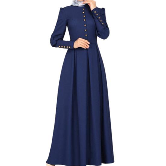 Платье макси с декором на пуговицах, плиссированное платье макси с большим подолом, однотонное платье с круглым вырезом и пуговицами на манжетах, с высокой талией для повседневной жизни 2XL
Платье макси с декором на пуговицах, плиссированное платье макси с большим подолом, однотонное платье с круглым вырезом и пуговицами на манжетах, с высокой талией для повседневной жизни 2XL