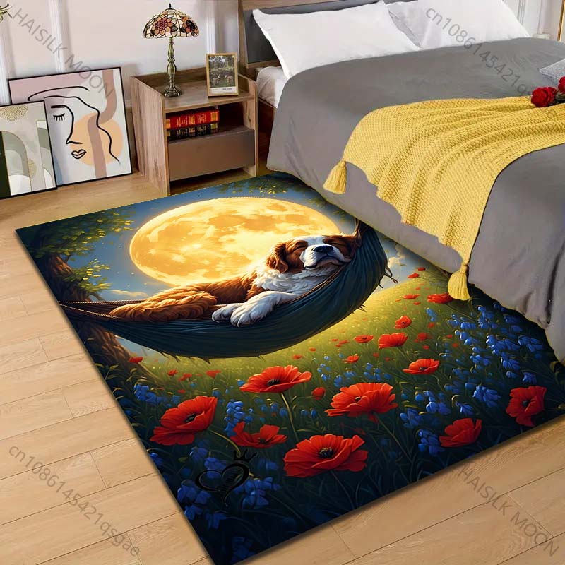 Multiple size Dog in hammock full moon flowers Carpet for Living Room Bedroom Sofa Home Decor Rus Non-slip Floor Mat Luxury Gift 40cm x 60cm
Multiple size Dog in hammock full moon flowers Carpet for Living Room Bedroom Sofa Home Decor Rus Non-slip Floor Mat Luxury Gift 40cm x 60cm