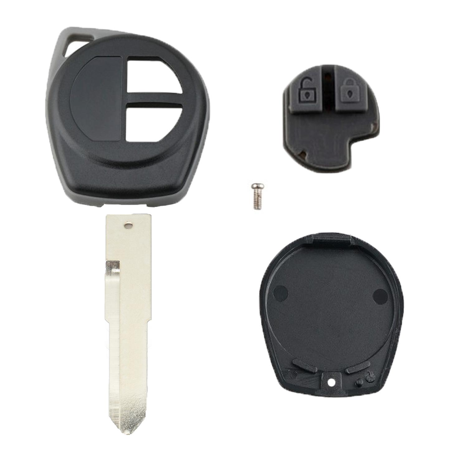 Чехол для автомобильного ключа для Suzuki Swift Grand SX4 Liana Splash Vitara Grand Vitara Alto Jimny Key, 2 кнопки, брелок, чехол без стандарта HU133R чёрный