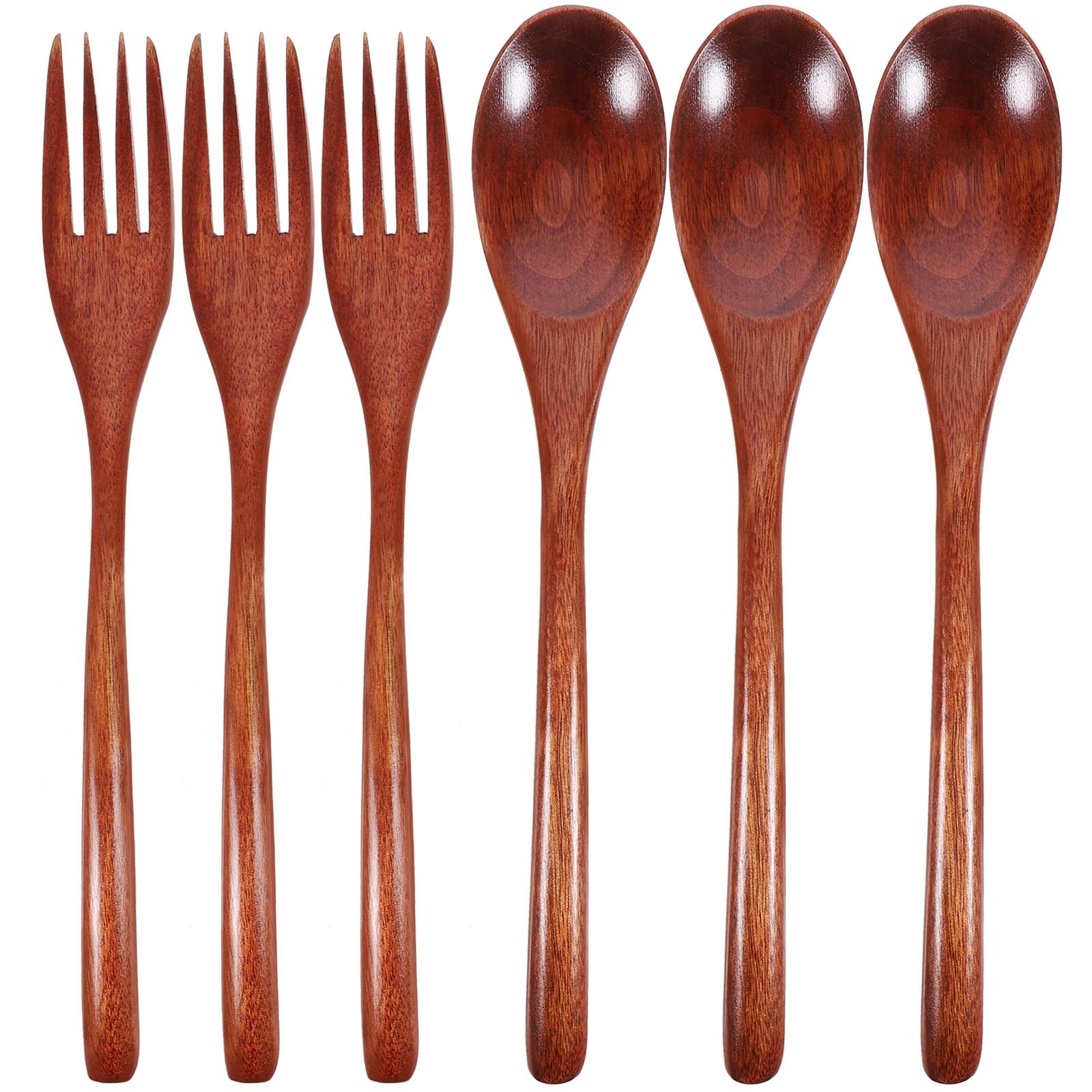 6Pcs Wooden Cutlery Set Eco Friendly Reusable Wooden Forks Spoons for Eating Ergonomic Design Compact Lightweight Home Kitchen
6Pcs Wooden Cutlery Set Eco Friendly Reusable Wooden Forks Spoons for Eating Ergonomic Design Compact Lightweight Home Kitchen