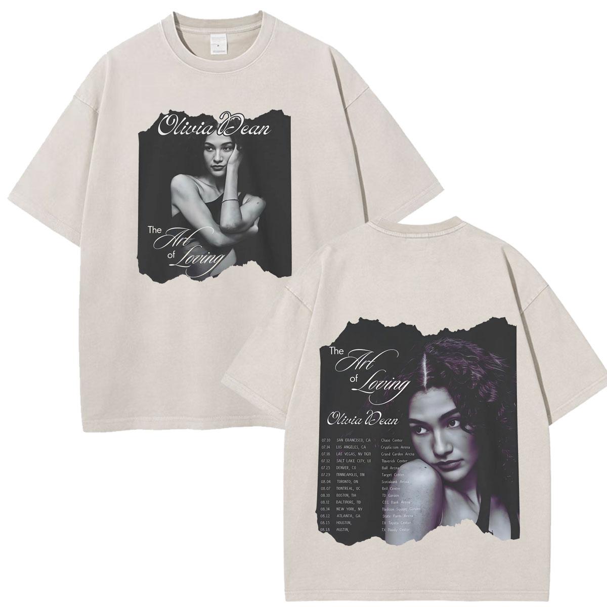Olivia Dean Art of Loving Tour Graphic Tees Men Women Aesthetic Trend TShirt Loose Casual Cotton Vintage Washed Tshirts S
Olivia Dean Art of Loving Tour Graphic Tees Men Women Aesthetic Trend TShirt Loose Casual Cotton Vintage Washed Tshirts S