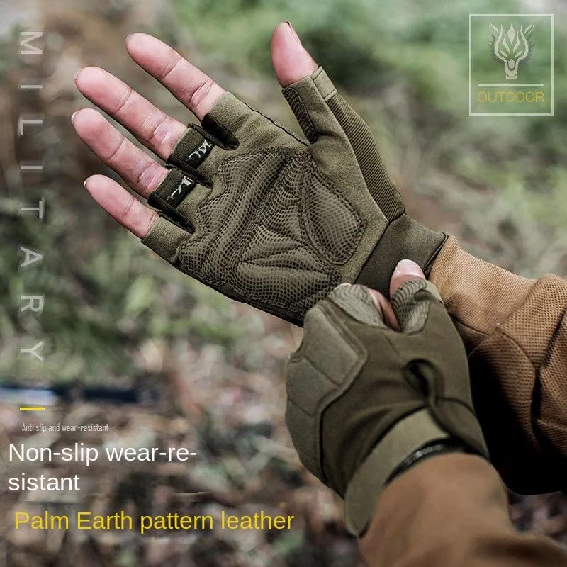 New Trendy Fashion Tactical Gloves Half Finger Outdoor Mountaineering and Cycling Wear Resistant Breathable Riding Gloves M
New Trendy Fashion Tactical Gloves Half Finger Outdoor Mountaineering and Cycling Wear Resistant Breathable Riding Gloves M