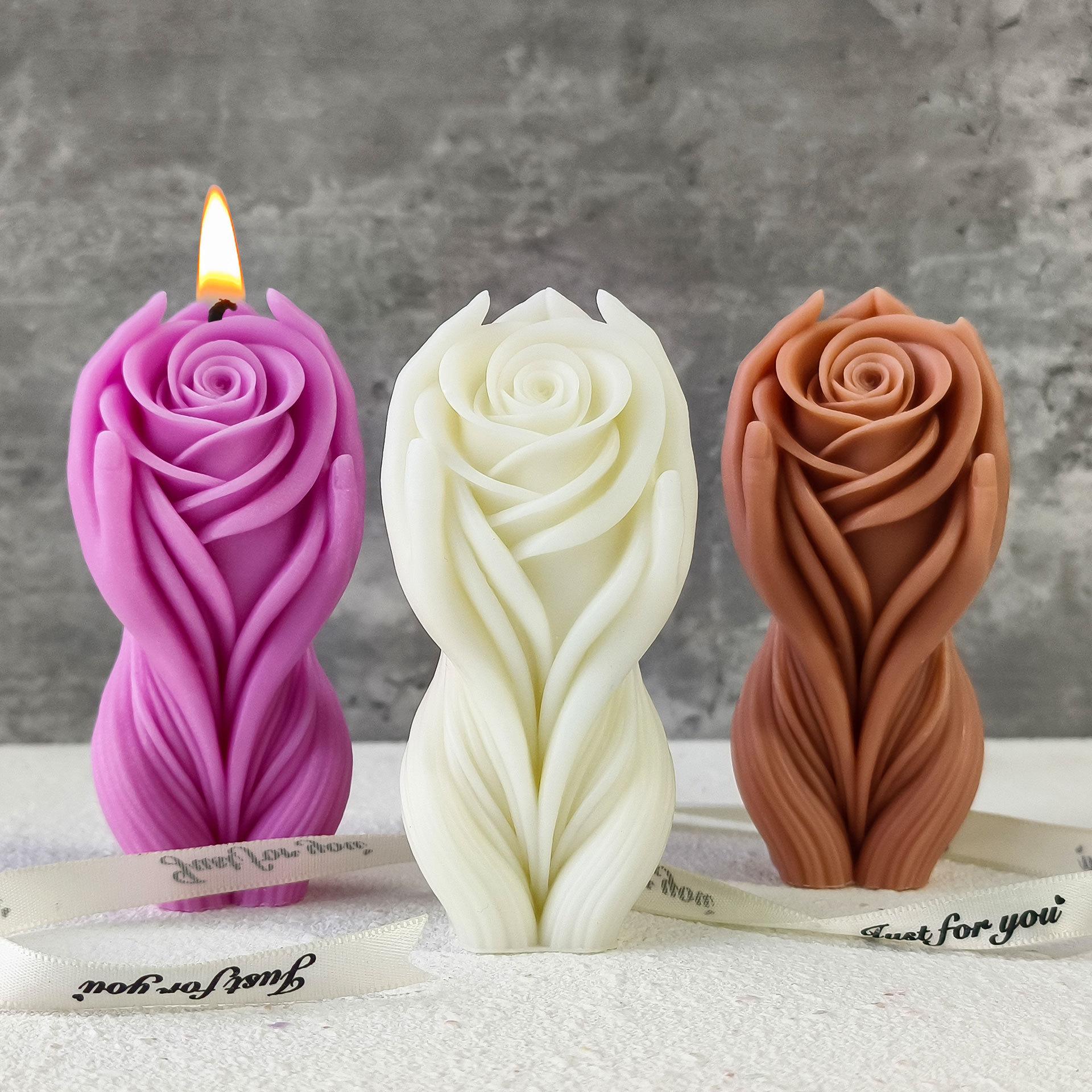 DIY Hand Holding Rose Flower Mold Hand Flower Candle Silicone Mold Aromatherapy Plaster Ornaments Exquisite shape
DIY Hand Holding Rose Flower Mold Hand Flower Candle Silicone Mold Aromatherapy Plaster Ornaments Exquisite shape