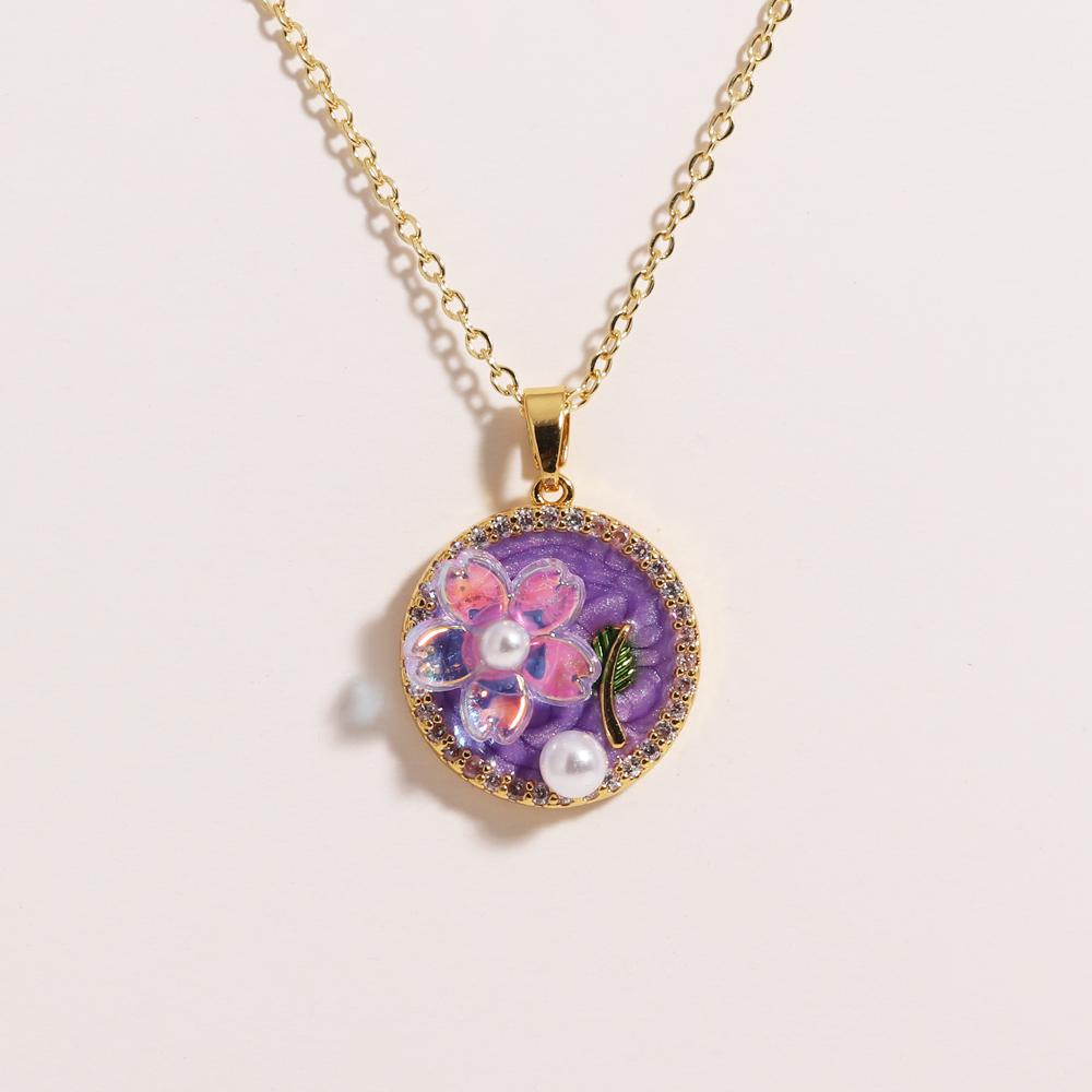 Stainless Steel Women Flower Pendant Necklace 18K Plated Gold Pearl Handmade Oil Painting Series Colored Drawing Enamel Jewelry
Stainless Steel Women Flower Pendant Necklace 18K Plated Gold Pearl Handmade Oil Painting Series Colored Drawing Enamel Jewelry