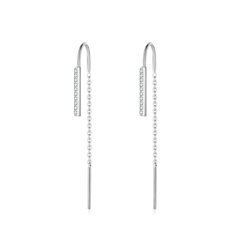 Minimalism 100% 925 Sterling Silver Long Tassel Drop Earrings Fashion Charm Swing Dangle For Women Grils Jewelry Arete
Minimalism 100% 925 Sterling Silver Long Tassel Drop Earrings Fashion Charm Swing Dangle For Women Grils Jewelry Arete
