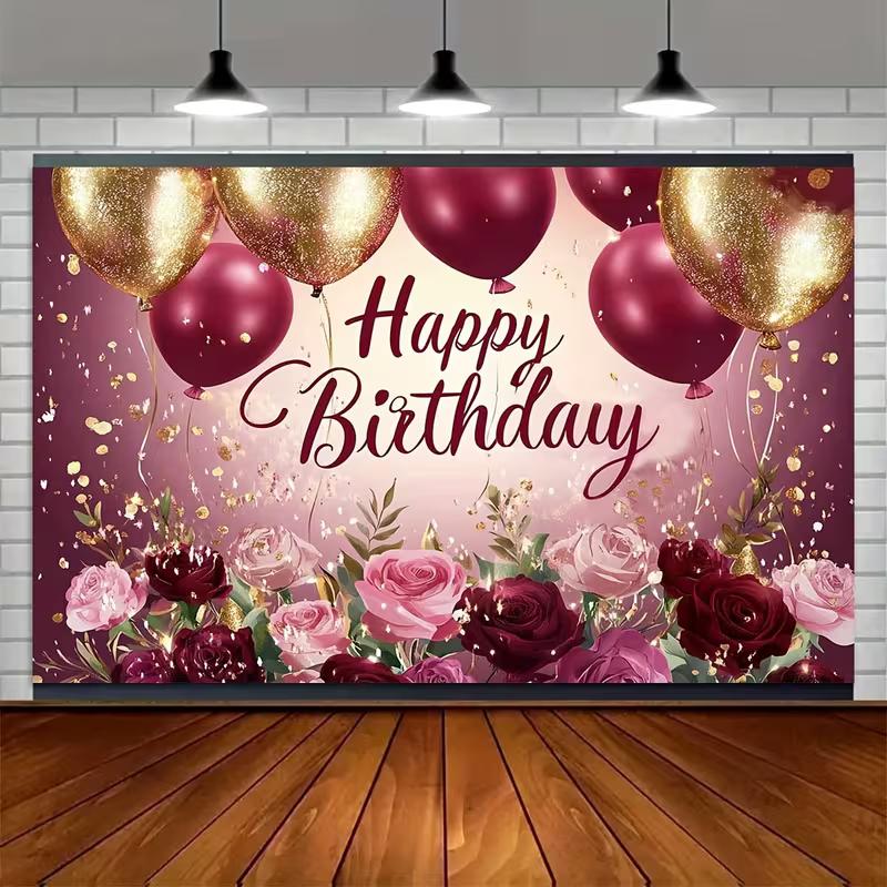 2D Elegant Maroon Pink Rose Happy Birthday Photography Background Banner 47.2x31.5inch/120*80cm
2D Elegant Maroon Pink Rose Happy Birthday Photography Background Banner 47.2x31.5inch/120*80cm