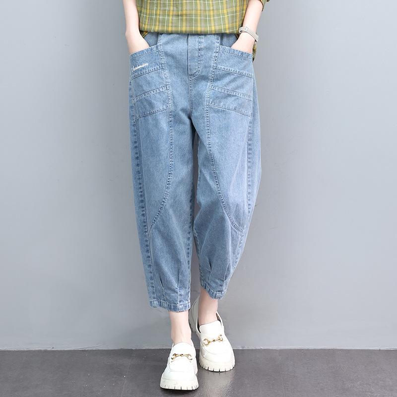 Elastic Waist Women s Loose Harem Jeans - Plus Size, Nine-Point Leg, Spring/Autumn 2024 XL for 125-135 kg джинсовый синий
Elastic Waist Women s Loose Harem Jeans - Plus Size, Nine-Point Leg, Spring/Autumn 2024 XL for 125-135 kg джинсовый синий