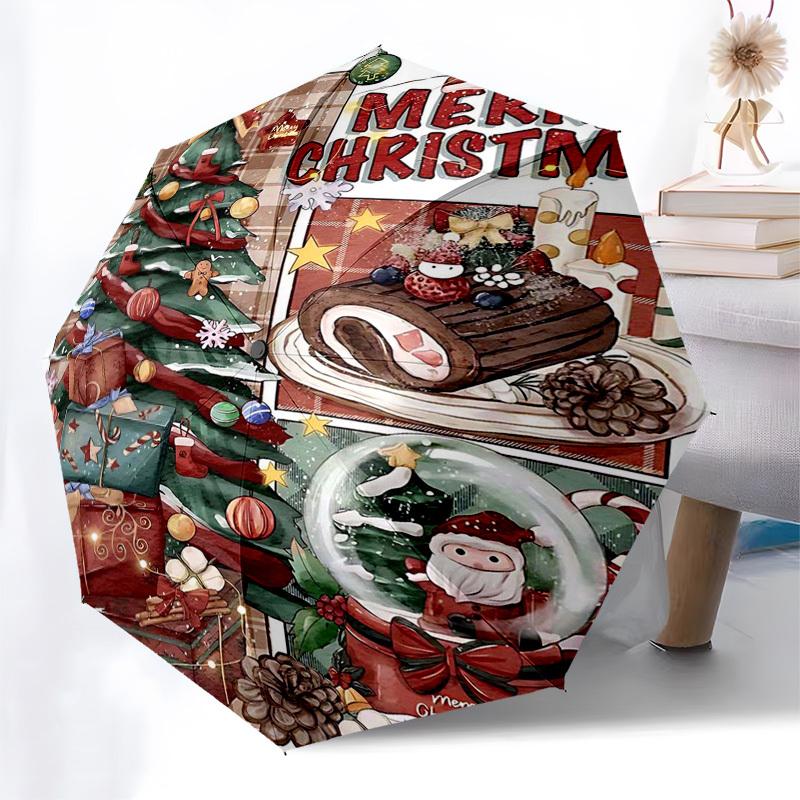 1pc Merry Christmas Festive Gift: Automatic Opening/Closing Umbrella with Portable Tri-Fold Design, 8-Bone Iron Frame for Outdoor Use, Perfect Present
1pc Merry Christmas Festive Gift: Automatic Opening/Closing Umbrella with Portable Tri-Fold Design, 8-Bone Iron Frame for Outdoor Use, Perfect Present