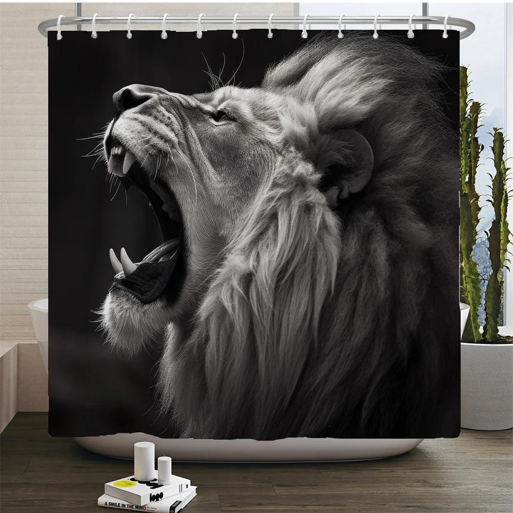 Lion Pattern 3D Printing Shower Curtains Home Decor Multi-Size Grey Shower Curtain Animal Waterproof Bath Screen For Bathroom W60H190(CM)-1 Pcs
Lion Pattern 3D Printing Shower Curtains Home Decor Multi-Size Grey Shower Curtain Animal Waterproof Bath Screen For Bathroom W60H190(CM)-1 Pcs