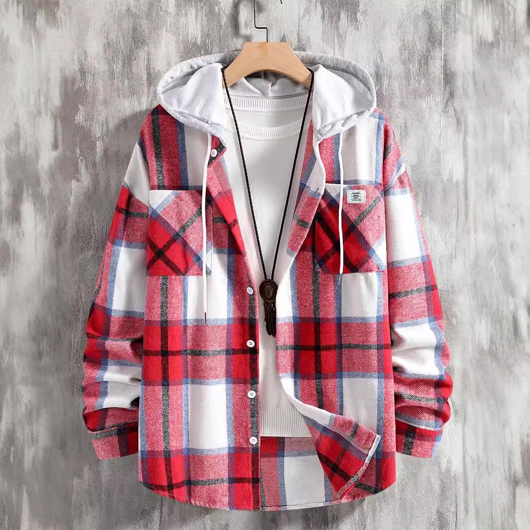2024 Men s Plaid Flannel Hooded Jacket with Double Pockets for Autumn/Winter M красный
2024 Men s Plaid Flannel Hooded Jacket with Double Pockets for Autumn/Winter M красный