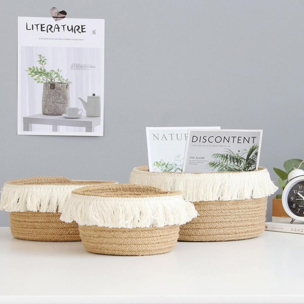 Storage Baskets Jute Tassel Weaving Home Sundries Baby Toys Candy Storage Baskets S
Storage Baskets Jute Tassel Weaving Home Sundries Baby Toys Candy Storage Baskets S