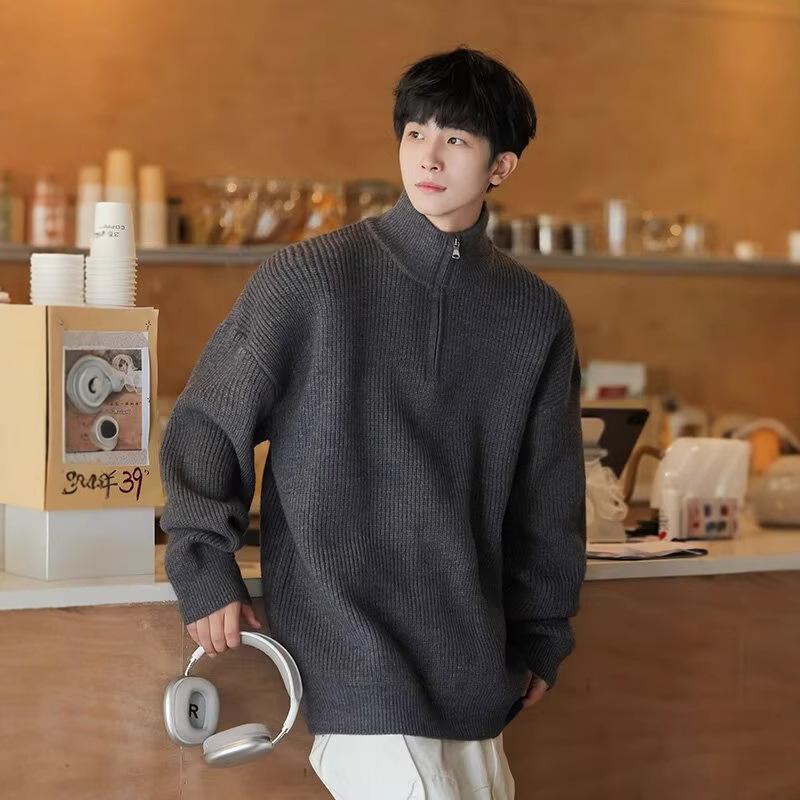 Loose-fitting Retro Half-zip Turtleneck Sweater For Men, Color, Versatile Knitwear. XXXL
Loose-fitting Retro Half-zip Turtleneck Sweater For Men, Color, Versatile Knitwear. XXXL