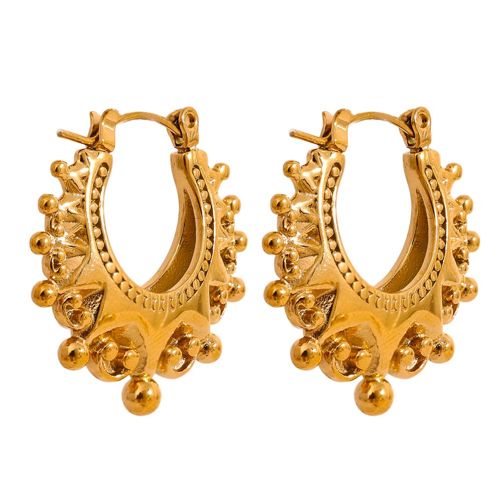 Yhpup Vintage Stainless Steel Round Half Empty Hoop Earrings Waterproof Retro Gold Color Fashion Attractive Jewelry for Women
Yhpup Vintage Stainless Steel Round Half Empty Hoop Earrings Waterproof Retro Gold Color Fashion Attractive Jewelry for Women